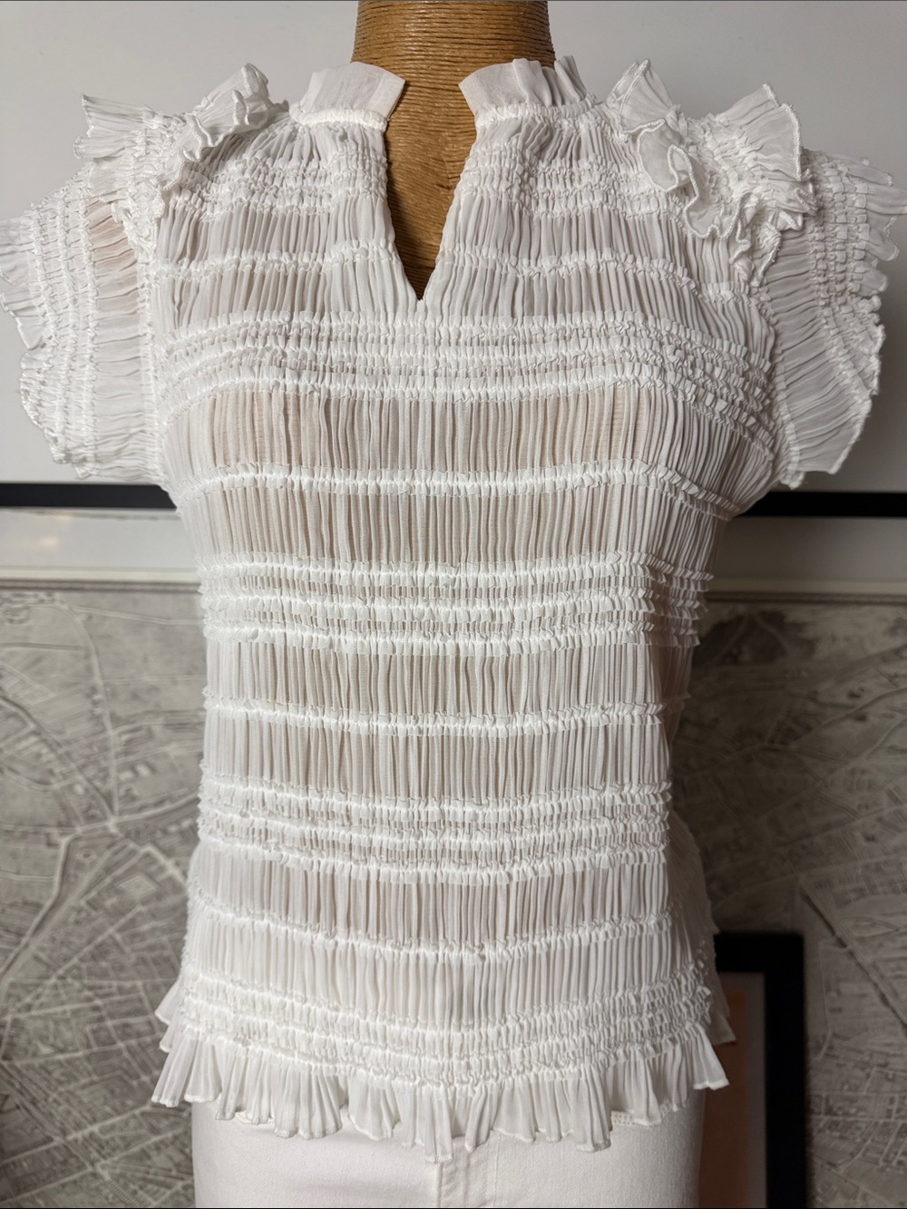 Sarah hann white top Size XS - Picture 4 of 12
